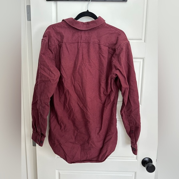 *3/$25* Eddie Bauer Maroon Casual Button Down Shirt - Picture 2 of 4
